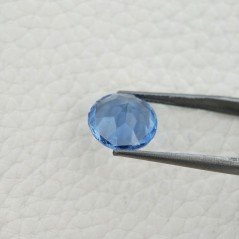 Tormalina Blu Idrotermale Taglio Tondo Sfaccettata a Mano Gemma Sciolta 2X12X7mm 5,50 Carati 1pz