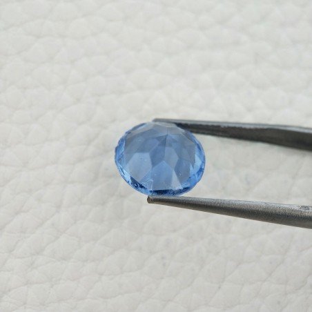 Tormalina Blu Idrotermale Taglio Tondo Sfaccettata a Mano Gemma Sciolta 2X12X7mm 5,50 Carati 1pz