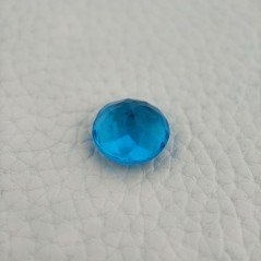 Tormalina Neon Idrotermale Taglio Tondo Sfaccettata a Mano Gemma Sciolta 12X12X7mm 6,55 Carati 1pz