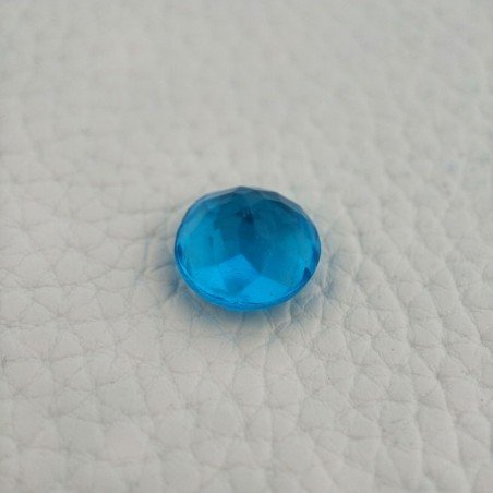 Tormalina Neon Idrotermale Taglio Tondo Sfaccettata a Mano Gemma Sciolta 12X12X7mm 6,55 Carati 1pz