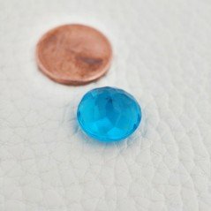 Tormalina Neon Idrotermale Taglio Tondo Sfaccettata a Mano Gemma Sciolta 12X12X7mm 6,55 Carati 1pz