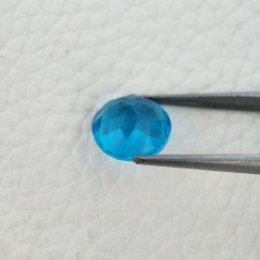 Tormalina Neon Idrotermale Taglio Tondo Sfaccettata a Mano Gemma Sciolta 12X12X7mm 6,55 Carati 1pz