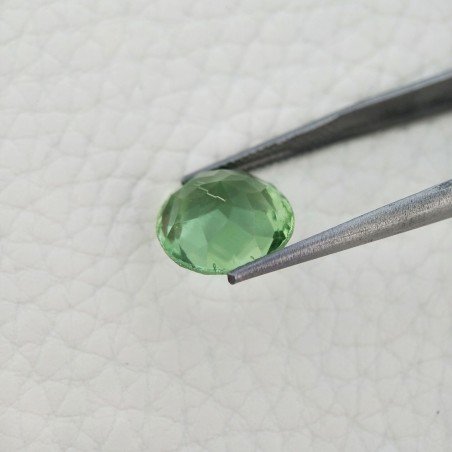 Tormalina Verde Idrotermale Taglio Tondo Sfaccettata a Mano Gemma Sciolta 12X12X7mm 5,95 Carati 1pz