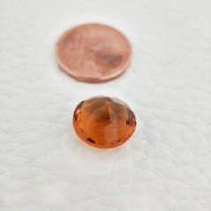 Tormalina Arancia Idrotermale Taglio Tondo Sfaccettata a Mano Gemma Sciolta 11X11X8mm 5,70 Carati 1pz