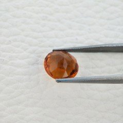 Tormalina Arancia Idrotermale Taglio Tondo Sfaccettata a Mano Gemma Sciolta 11X11X8mm 5,70 Carati 1pz