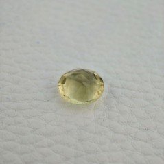 Tormalina Gialla Idrotermale Taglio Tondo Sfaccettata a Mano Gemma Sciolta 11X11X8mm 5,50 Carati 1pz
