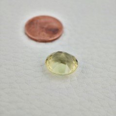 Tormalina Gialla Idrotermale Taglio Tondo Sfaccettata a Mano Gemma Sciolta 11X11X8mm 5,50 Carati 1pz