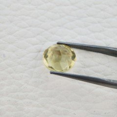 Tormalina Gialla Idrotermale Taglio Tondo Sfaccettata a Mano Gemma Sciolta 11X11X8mm 5,50 Carati 1pz