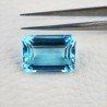 Acquamarina Idrotermale Taglio Smeraldo Ottagono Sfaccettata a Mano Gemma Sciolta 18X13X9mm 16,30 Carati 1pz