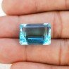 Acquamarina Idrotermale Taglio Smeraldo Ottagono Sfaccettata a Mano Gemma Sciolta 18X13X9mm 16,30 Carati 1pz