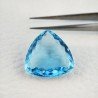 Acquamarina Idrotermale Taglio Trillione Sfaccettata a Mano Gemma Sciolta 20X20X8-9mm 18,80 Carati 1pz