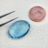 Acquamarina Idrotermale Taglio Ovale Sfaccettata a Mano Gemma Sciolta 20X15X8mm 14,20 Carati 1pz