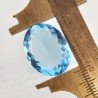 Acquamarina Idrotermale Taglio Ovale Sfaccettata a Mano Gemma Sciolta 20X15X8mm 14,20 Carati 1pz