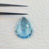Acquamarina Idrotermale Taglio Goccia Sfaccettata a Mano Gemma Sciolta 18X13X6mm 9,20 Carati 1pz