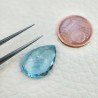 Acquamarina Idrotermale Taglio Goccia Sfaccettata a Mano Gemma Sciolta 18X13X6mm 9,20 Carati 1pz