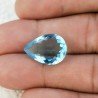 Acquamarina Idrotermale Taglio Goccia Sfaccettata a Mano Gemma Sciolta 18X13X6mm 9,20 Carati 1pz