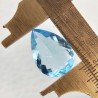 Acquamarina Idrotermale Taglio Goccia Sfaccettata a Mano Gemma Sciolta 18X13X6mm 9,20 Carati 1pz