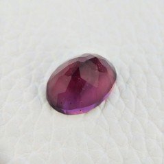 Tormalina Rubellite Idrotermale Taglio Cupola Ovale Sfaccettata a Mano Gemma Sciolta 18X13X9mm 12,00 Carati 1pz