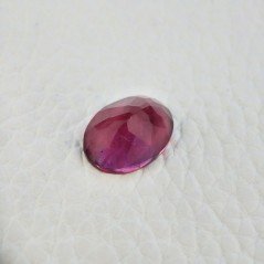 Tormalina Rubellite Idrotermale Taglio Cupola Ovale Sfaccettata a Mano Gemma Sciolta 16X12X7mm 8,10 Carati 1pz