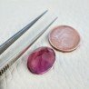 Tormalina Rubellite Idrotermale Taglio Cupola Ovale Sfaccettata a Mano Gemma Sciolta 16X12X7mm 8,10 Carati 1pz