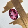 Tormalina Rubellite Idrotermale Taglio Cupola Ovale Sfaccettata a Mano Gemma Sciolta 16X12X7mm 8,10 Carati 1pz