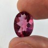 Tormalina Rubellite Idrotermale Taglio Cupola Ovale Sfaccettata a Mano Gemma Sciolta 16X12X7mm 8,10 Carati 1pz