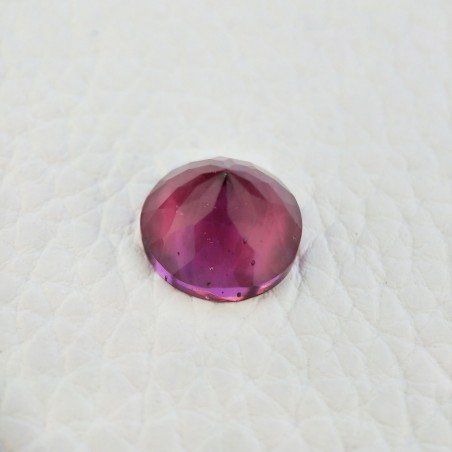 Tormalina Rubellite Idrotermale Taglio Cupola Tondo Sfaccettata a Mano Gemma Sciolta 13X13X8mm 8,30 Carati 1pz