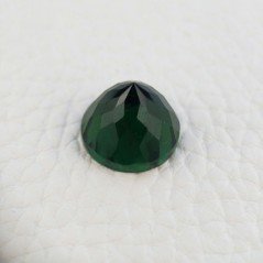 Tormalina Verde Idrotermale Taglio Cupola Tondo Sfaccettata a Mano Gemma Sciolta 14X14X10mm 9,00+ Carati 1pz