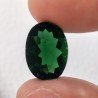 Tormalina Verde Idrotermale Taglio Cupola Ovale Sfaccettata a Mano Gemma Sciolta 17X12X7mm 9,00+ Carati 1pz