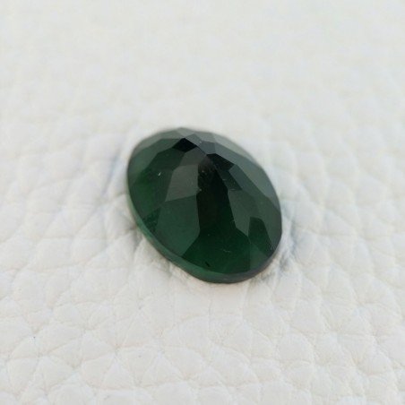 Tormalina Verde Idrotermale Taglio Cupola Ovale Sfaccettata a Mano Gemma Sciolta 16X11X8-9mm 8,80 Carati 1pz