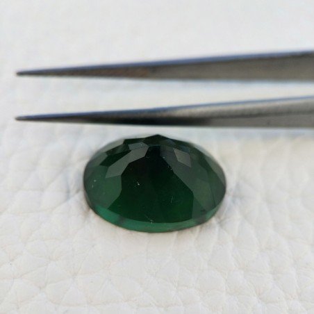 Tormalina Verde Idrotermale Taglio Cupola Ovale Sfaccettata a Mano Gemma Sciolta 16X11X8-9mm 8,80 Carati 1pz