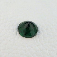 Tormalina Verde Idrotermale Taglio Cupola Tondo Sfaccettata a Mano Gemma Sciolta 13X13X8mm 8,65 Carati 1pz