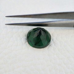 Tormalina Verde Idrotermale Taglio Cupola Tondo Sfaccettata a Mano Gemma Sciolta 13X13X8mm 8,65 Carati 1pz