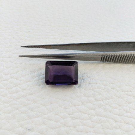 Ametista Africana Idrotermale Taglio Smeraldo Ottagono Sfaccettata a Mano Gemma Sciolta 14X10X7mm 8,10 Carati 1pz