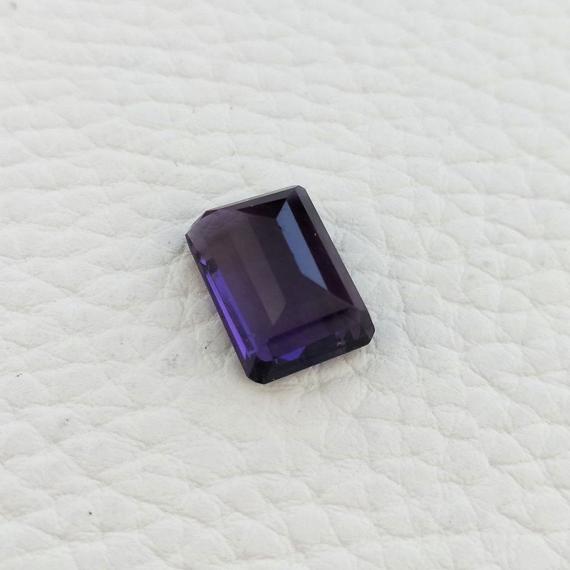 Ametista Africana Idrotermale Taglio Smeraldo Ottagono Sfaccettata a Mano Gemma Sciolta 14X10X7mm 8,10 Carati 1pz