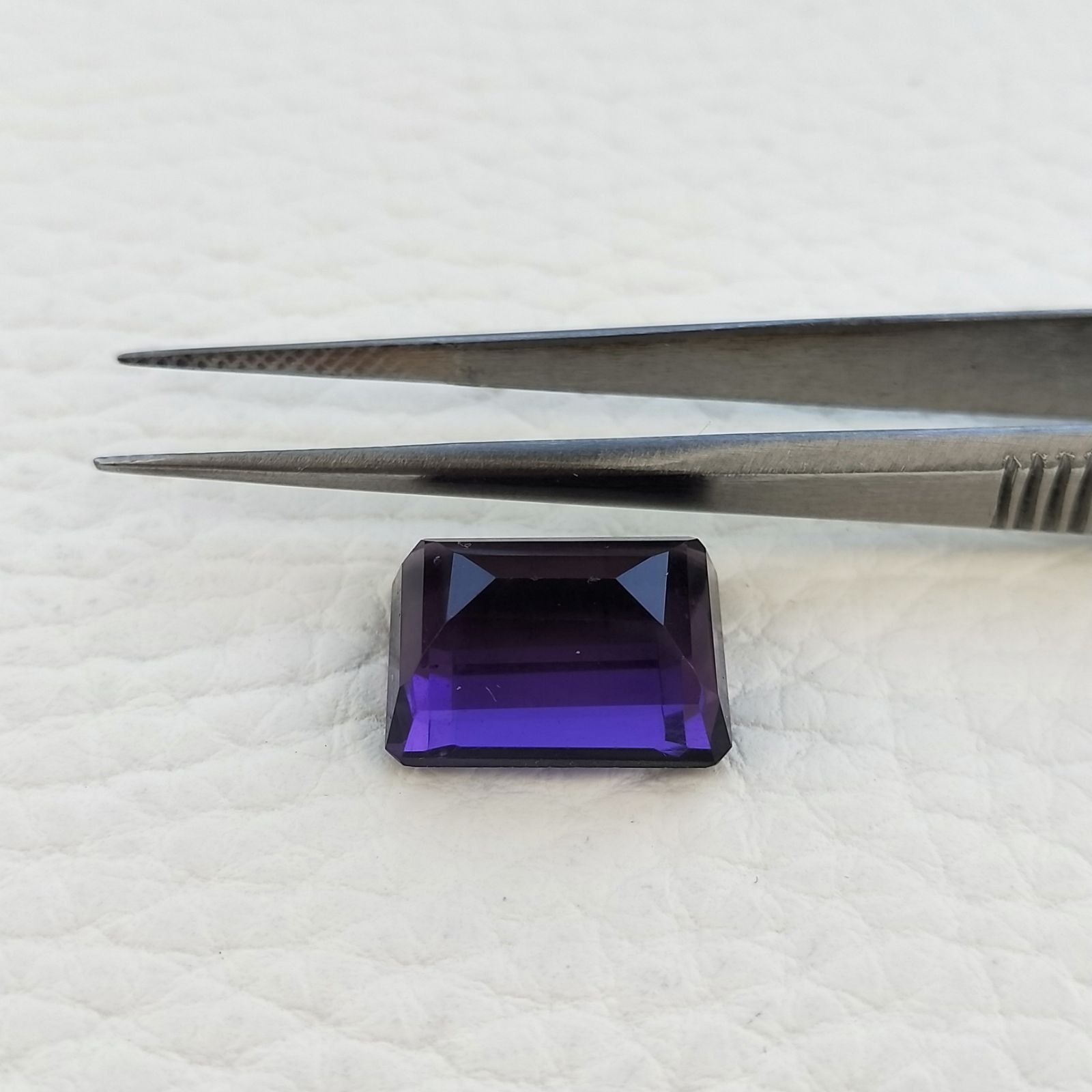 Ametista Africana Idrotermale Taglio Smeraldo Ottagono Sfaccettata a Mano Gemma Sciolta 14X10X7mm 8,10 Carati 1pz