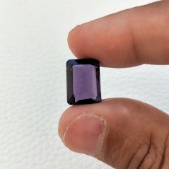 Ametista Africana Idrotermale Taglio Smeraldo Ottagono Sfaccettata a Mano Gemma Sciolta 14X10X7mm 8,10 Carati 1pz