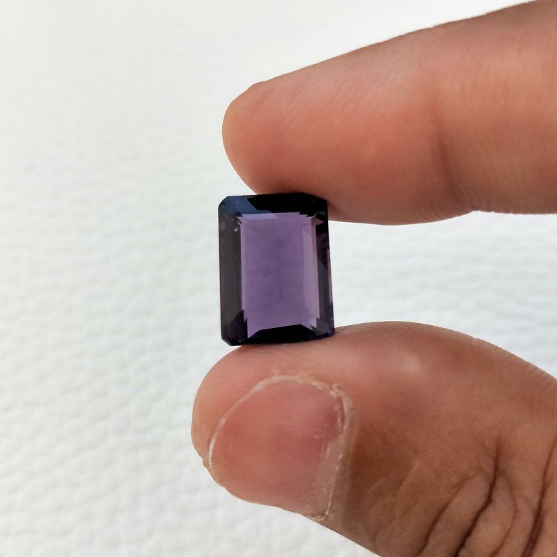 Ametista Africana Idrotermale Taglio Smeraldo Ottagono Sfaccettata a Mano Gemma Sciolta 14X10X7mm 8,10 Carati 1pz