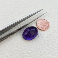 Ametista Africana Idrotermale Taglio Ovale Sfaccettata a Mano Gemma Sciolta 20X16X10mm 20,45 Carati 1pz Ametista Africana Idrotermale Taglio Ovale Sfaccettata a Mano Gemma Sciolta 20X16X10mm 20,45 Carati 1pz