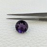 Ametista Africana Idrotermale Taglio Tondo Sfaccettata a Mano Gemma Sciolta 13X13X8mm 7,10 Carati 1pz