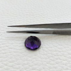 Ametista Africana Idrotermale Taglio Tondo Sfaccettata a Mano Gemma Sciolta 13X13X8mm 7,10 Carati 1pz