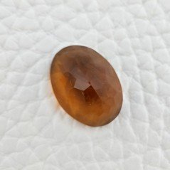 Topazio Citrino Idrotermale Taglio Cupola Ovale Sfaccettata a Mano Gemma Sciolta 16X12X8mm 8,00 Carati 1pz
