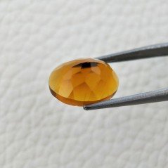 Topazio Citrino Idrotermale Taglio Cupola Ovale Sfaccettata a Mano Gemma Sciolta 16X12X8mm 8,00 Carati 1pz