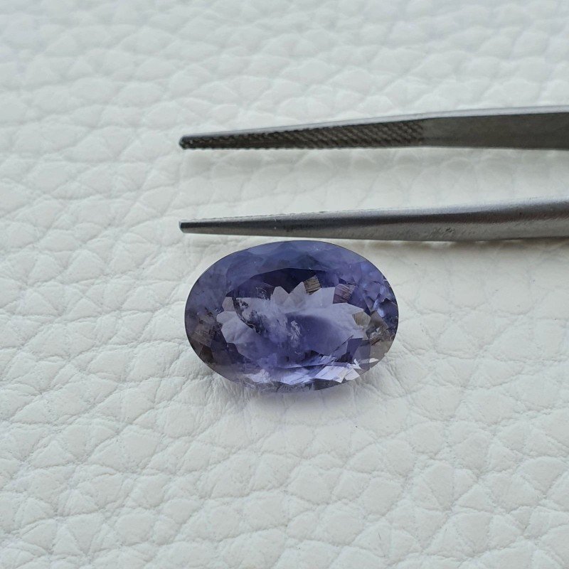 Iolite Naturale Taglio Ovale Sfaccettata Fatto a Mano Gemma Sciolta 15X11X7mm 6,70 Carati 1pz