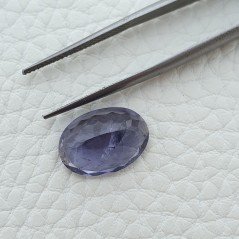 Gemma Sciolta di Iolite Naturale, Taglio Ovale Sfaccettato a Mano, 15x11x7 mm, 6,70 ct