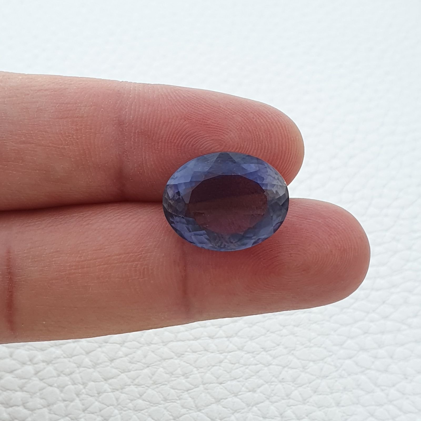 Iolite Naturale Taglio Ovale Sfaccettata Fatto a Mano Gemma Sciolta 17X14X9mm 13,50 Carati 1pz