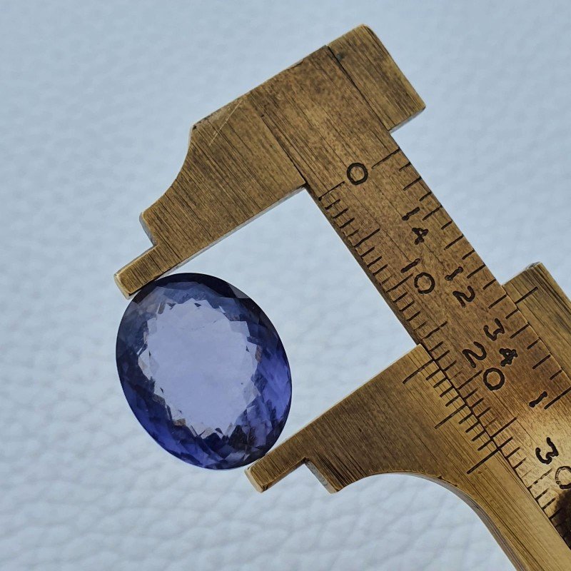 Iolite Naturale Taglio Ovale Sfaccettata Fatto a Mano Gemma Sciolta 17X14X9mm 13,50 Carati 1pz