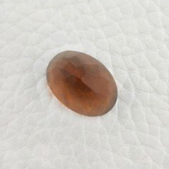 Topazio Citrino Idrotermale Taglio Cupola Ovale Sfaccettata a Mano Gemma Sciolta 18X13X9mm 12,40 Carati 1pz