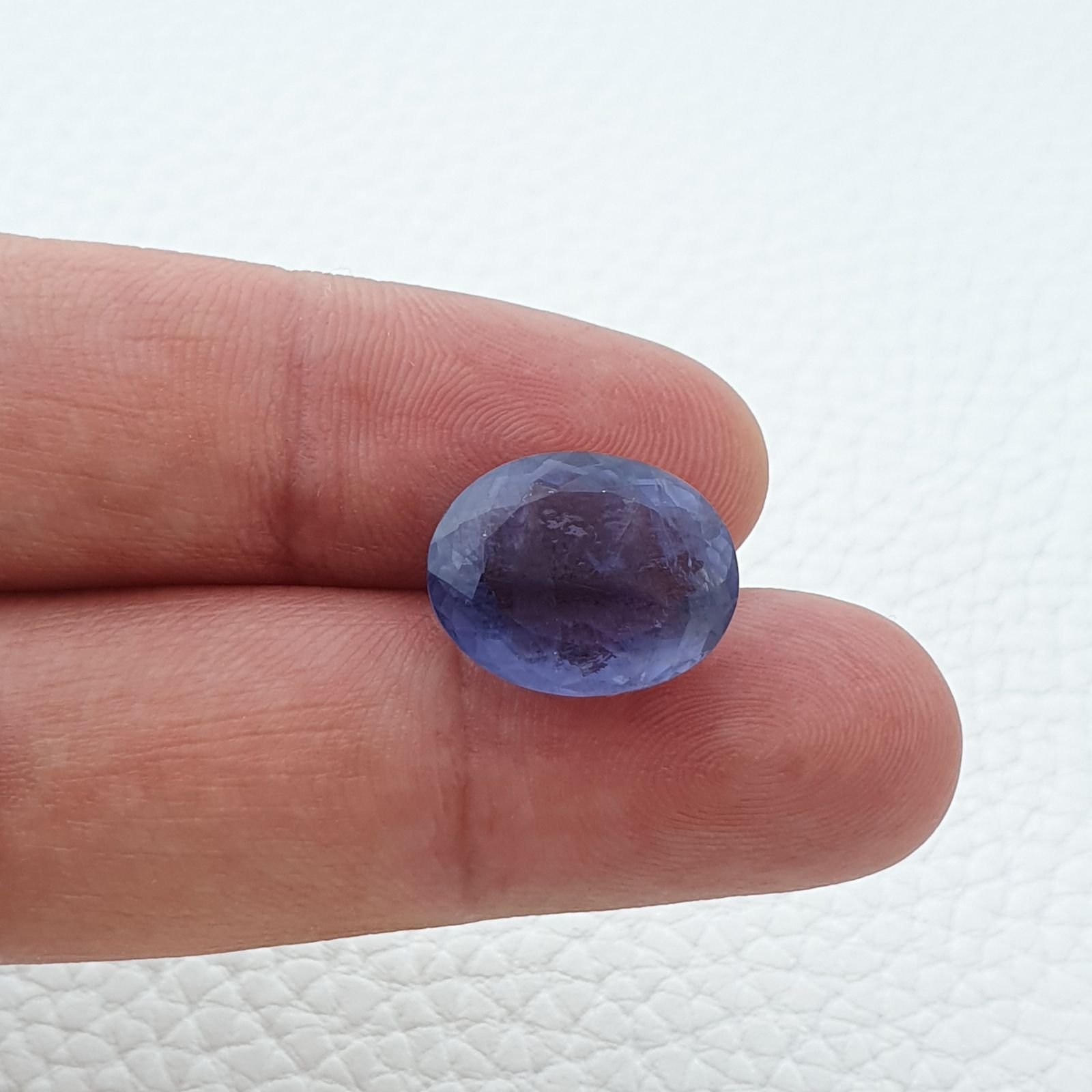 Iolite Naturale Taglio Ovale Sfaccettata Fatto a Mano Gemma Sciolta 16X12X7mm 9,25 Carati 1pz