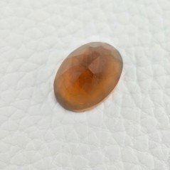 Topazio Citrino Idrotermale Taglio Cupola Ovale Sfaccettata a Mano Gemma Sciolta 17X13X8mm 11,00 Carati 1pz